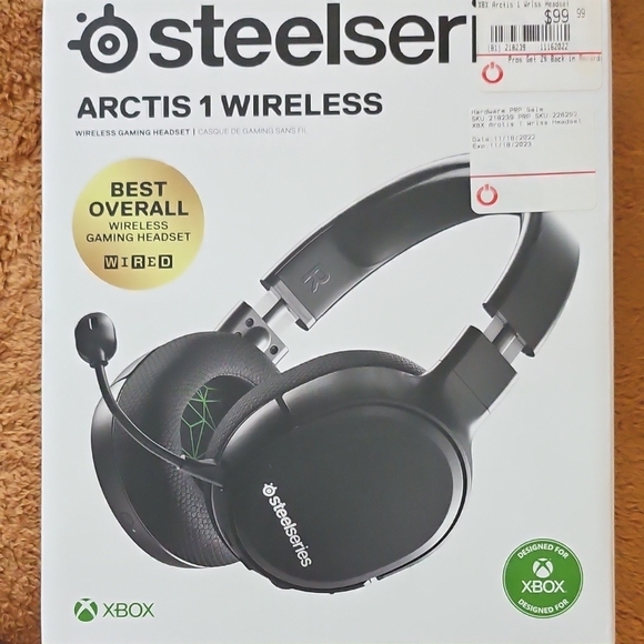 SteelSeries Arctis 1 Wireless Gaming Headset - Black